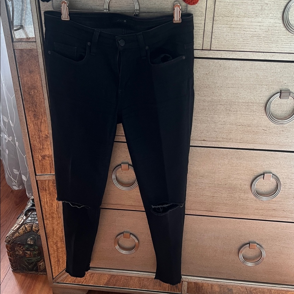 Joe's Jeans Black Distressed Skinny Jeans